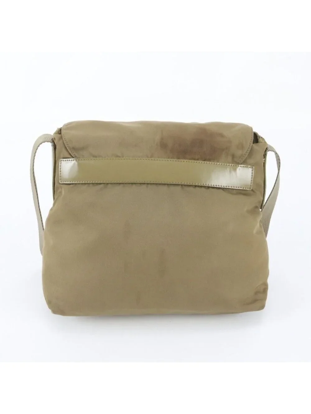 Prada Tessuto Nylon Triangle Logo Leather Shoulder Bag Crossbody Messenger